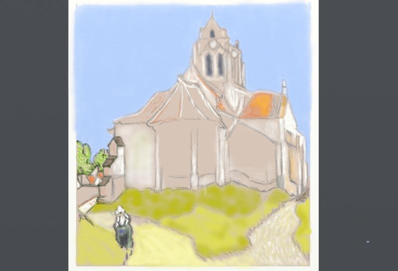 Click image for larger version. 

Name:	Church   of    Auvers     Van  Gogh   starter   no   3.jpg 
Views:	145 
Size:	42.3 KB 
ID:	100009