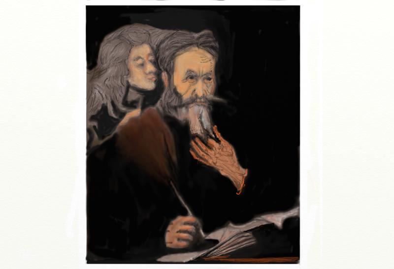 Click image for larger version. 

Name:	Evangelist Mathais   and  the  Angel    by   Rembrandt   sterter  No  4    CPY   by   8+.jpg 
Views:	124 
Size:	41.8 KB 
ID:	100194