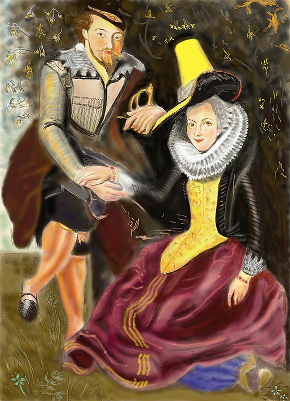 Click image for larger version. 

Name:	........Rubens  and his Wife, Isabella  Brant  in the Honeysuckle  Bower     STARTER'S    No    .jpg 
Views:	177 
Size:	404.3 KB 
ID:	72020