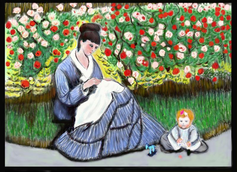 Click image for larger version. 

Name:	Camille Monet  and  a  Child  in  the  Artist's  Garden  in   Argenteuil      FINN   2        .jpg 
Views:	128 
Size:	452.0 KB 
ID:	96118