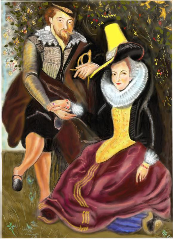 Click image for larger version. 

Name:	........Rubens  and his Wife, Isabella  Brant  in the Honeysuckle  Bower     FINN.jpg 
Views:	192 
Size:	280.9 KB 
ID:	97965