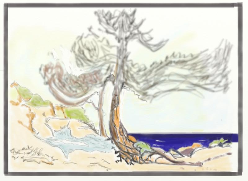 Click image for larger version. 

Name:	A.  Sea-landscape with a middle eastern Tree by Wesley Dow Starter No1.jpg 
Views:	132 
Size:	142.6 KB 
ID:	93565