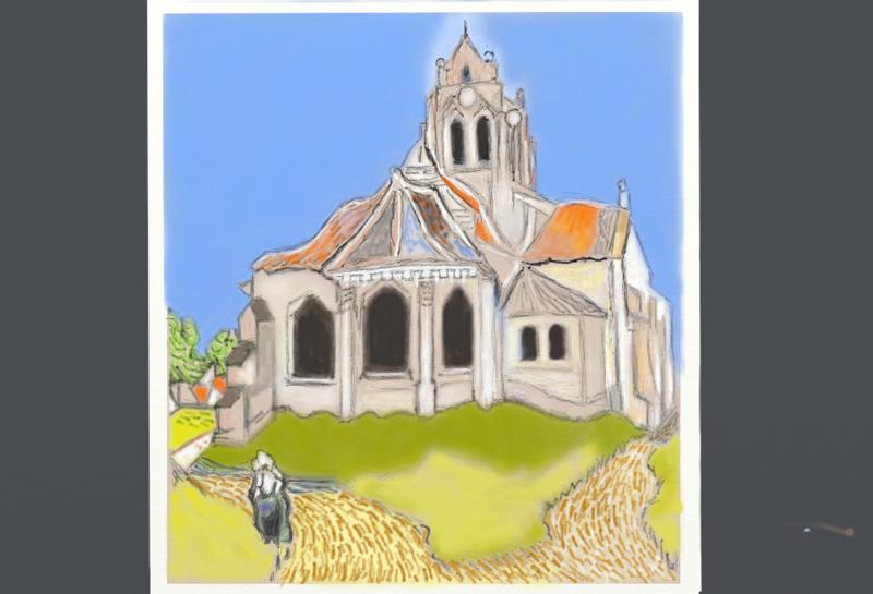 Click image for larger version. 

Name:	Church   of    Auvers     Van  Gogh   starter   no   5.jpg 
Views:	148 
Size:	59.8 KB 
ID:	100012