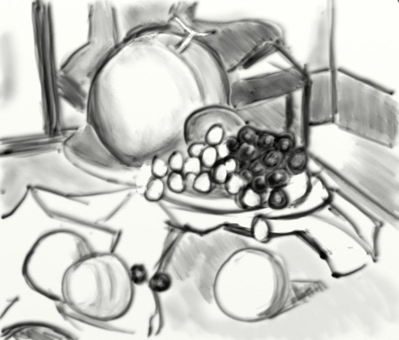 Click image for larger version. 

Name:	Still Life     Melon   orange  and Grapes     By   John  Samuel   Peplo    Starter no 1.jpg 
Views:	153 
Size:	148.8 KB 
ID:	88913