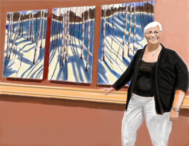 Click image for larger version. 

Name:	Jane   Jones   with her   Paintings     FINN.jpg 
Views:	137 
Size:	236.3 KB 
ID:	92868