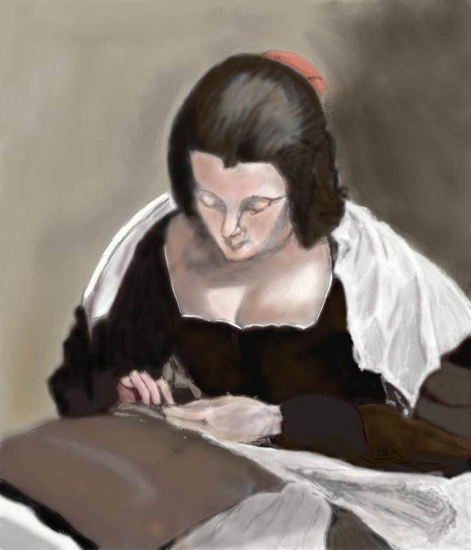 Click image for larger version. 

Name:	The    Needlewoman     By   Velazquez    Starte r  No  2    .jpg 
Views:	155 
Size:	120.5 KB 
ID:	96408
